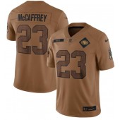 Nike 49ers 23 Christian McCaffrey Brown 2023 Salute To Service Limited Jersey