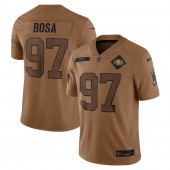 Nike 49ers 97 Nick Bosa Brown 2023 Salute To Service Limited Jersey