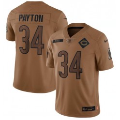 Nike Bears 34 Walter Payton Brown 2023 Salute To Service Limited Jersey