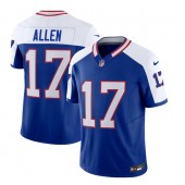 Nike Bills 17 Josh Allen Blue White Throwback Vapor F.U.S.E. Limited Jersey