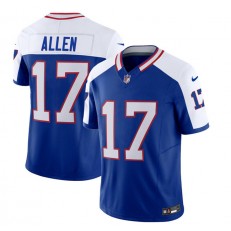 Nike Bills 17 Josh Allen Blue White Throwback Vapor F.U.S.E. Limited Jersey
