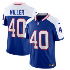 Nike Bills 40 Von Miller Blue White Throwback Vapor F.U.S.E. Limited Jersey
