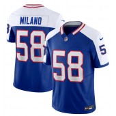 Nike Bills 58 Matt Milano Blue White Throwback Vapor F.U.S.E. Limited Jersey