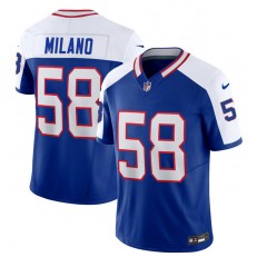Nike Bills 58 Matt Milano Blue White Throwback Vapor F.U.S.E. Limited Jersey