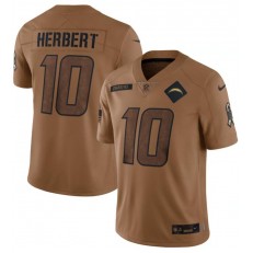 Nike Chargers 10 Justin Herbert Brown Brown 2023 Salute To Service Limited Jersey