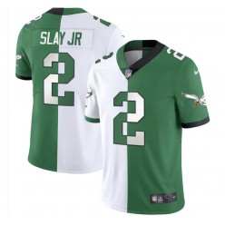 Nike Eagles 2 Darius Slay Jr White Green Split Vapor Limited Jersey