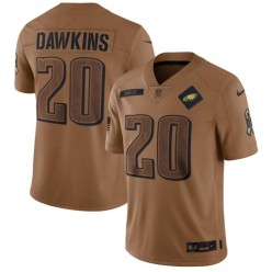 Nike Eagles 20 Brian Dawkins Brown 2023 Salute To Service Limited Jersey