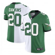 Nike Eagles 20 Brian Dawkins White Green Split Vapor Limited Jersey