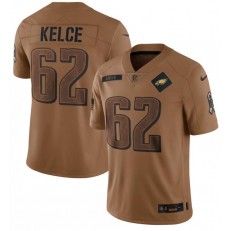 Nike Eagles 62 Jason Kelce Brown 2023 Salute To Service Limited Jersey