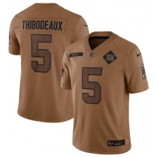 Nike Giants 5 Kayvon Thibodeaux Brown 2023 Salute To Service Limited Jersey