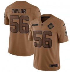Nike Giants 56 Lawrence Taylor Brown 2023 Salute To Service Limited Jersey