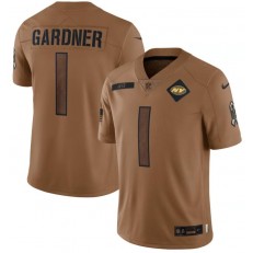 Nike Jets 1 Ahmad Sauce Gardner Brown 2023 Salute To Service Limited Jersey