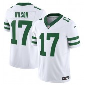 Nike Jets 17 Garrett Wilson White Legacy Vapor F.U.S.E. Limited Jersey