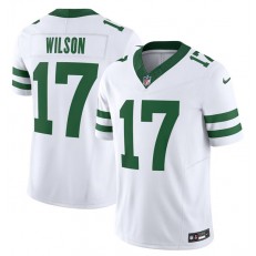 Nike Jets 17 Garrett Wilson White Legacy Vapor F.U.S.E. Limited Jersey
