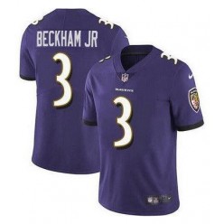 Nike Ravens 3 Odell Beckham Jr Purple Vapor Untouchable Limited Jersey