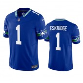 Nike Seahawks 1 Dee Eskridge Royal F.U.S.E. Vapor Limited Throwback Jersey