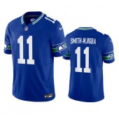Nike Seahawks 11 Jaxon Smith Njigba Royal F.U.S.E. Vapor Limited Throwback Jersey