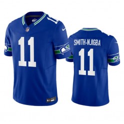 Nike Seahawks 11 Jaxon Smith Njigba Royal F.U.S.E. Vapor Limited Throwback Jersey