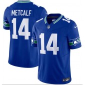 Nike Seahawks 14 D.K. Metcalf Royal F.U.S.E. Vapor Limited Throwback Jersey