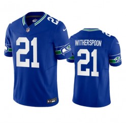 Nike Seahawks 21 Artie Burns Royal F.U.S.E. Vapor Limited Throwback Jersey