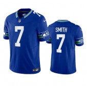 Nike Seahawks 7 Geno Smith Royal F.U.S.E. Vapor Limited Throwback Jersey