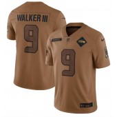 Nike Seahawks 9 Kenneth Walker III Brown 2023 Salute To Service Limited Jersey