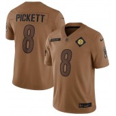 Nike Steelers 8 Kenny Pickett Brown 2023 Salute To Service Limited Jersey