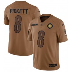 Nike Steelers 8 Kenny Pickett Brown 2023 Salute To Service Limited Jersey