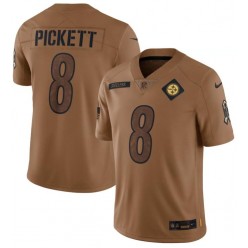 Nike Steelers 8 Kenny Pickett Brown 2023 Salute To Service Limited Jersey