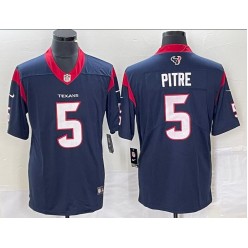 Nike Texans 5 Jalen Pitre Navy Vapor Untouchable Limited Jersey