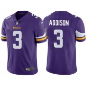 Nike Vikings 3 Jordan Addison Purple 2023 NFL Draft Vapor Limited Jersey