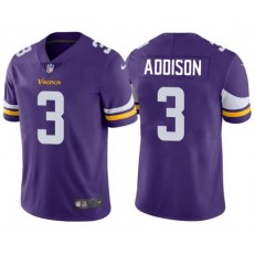 Nike Vikings 3 Jordan Addison Purple 2023 NFL Draft Vapor Limited Jersey