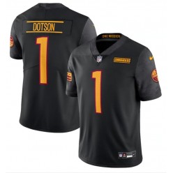 Nike Washington Commanders 1 Jahan Dotson Black Alternate Vapor Limited Jersey
