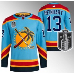 Panthers 13 Sam Reinhart Blue 2023 Stanley Cup Final Reverse Retro Adidas Jersey