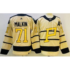 Penguins 71 Evgeni Mlkin Cream 2023 Winter Classic Adidas Jersey
