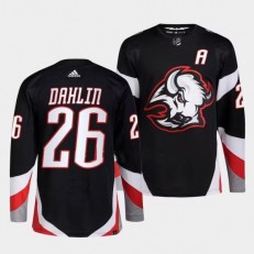 Sabres 26 Rasmus Dahlin Black 2022-23 Adidas Jersey
