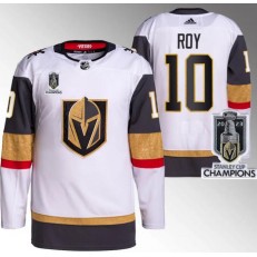 Vegas Golden Knights 10 Nicolas Roy White 2023 Stanley Cup Champions Adidas Jersey