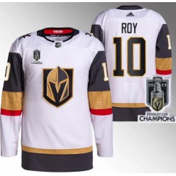 Vegas Golden Knights 10 Nicolas Roy White 2023 Stanley Cup Champions Adidas Jersey