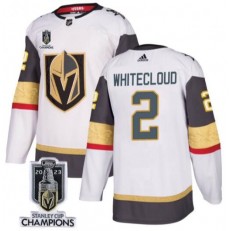 Vegas Golden Knights 2 Zach Whitecloud White 2023 Stanley Cup Champions Adidas Jersey