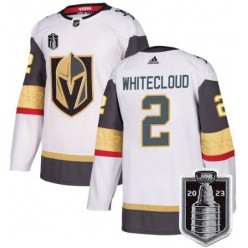 Vegas Golden Knights 2 Zach Whitecloud White 2023 Stanley Cup Final Adidas Jersey