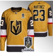 Vegas Golden Knights 23 Alec Martinez Gold 2023 Stanley Cup Champions Adidas Jersey