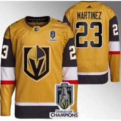 Vegas Golden Knights 23 Alec Martinez Gold 2023 Stanley Cup Champions Adidas Jersey