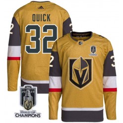 Vegas Golden Knights 32 Jonathan Quick Gold 2023 Stanley Cup Champions Adidas Jersey