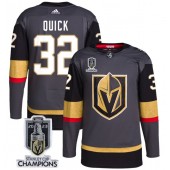 Vegas Golden Knights 32 Jonathan Quick Gray 2023 Stanley Cup Champions Adidas Jersey
