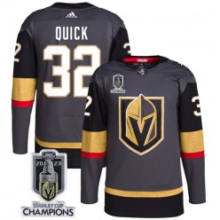 Vegas Golden Knights 32 Jonathan Quick Gray 2023 Stanley Cup Champions Adidas Jersey