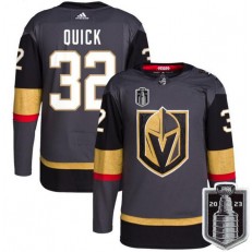 Vegas Golden Knights 32 Jonathan Quick Gray 2023 Stanley Cup Final Adidas Jersey