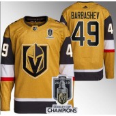 Vegas Golden Knights 49 Ivan Barbashev Gold 2023 Stanley Cup Champions Adidas Jersey