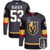 Vegas Golden Knights 53 Teddy Blueger Gray 2023 Stanley Cup Final Adidas Jersey