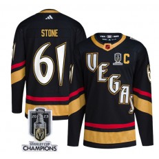 Vegas Golden Knights 61 Mark Stone Black 2023 Stanley Cup Champions Reverse Retro Adidas Jersey