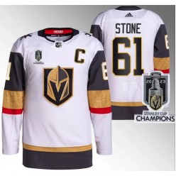 Vegas Golden Knights 61 Mark Stone White 2023 Stanley Cup Champions Adidas Jersey